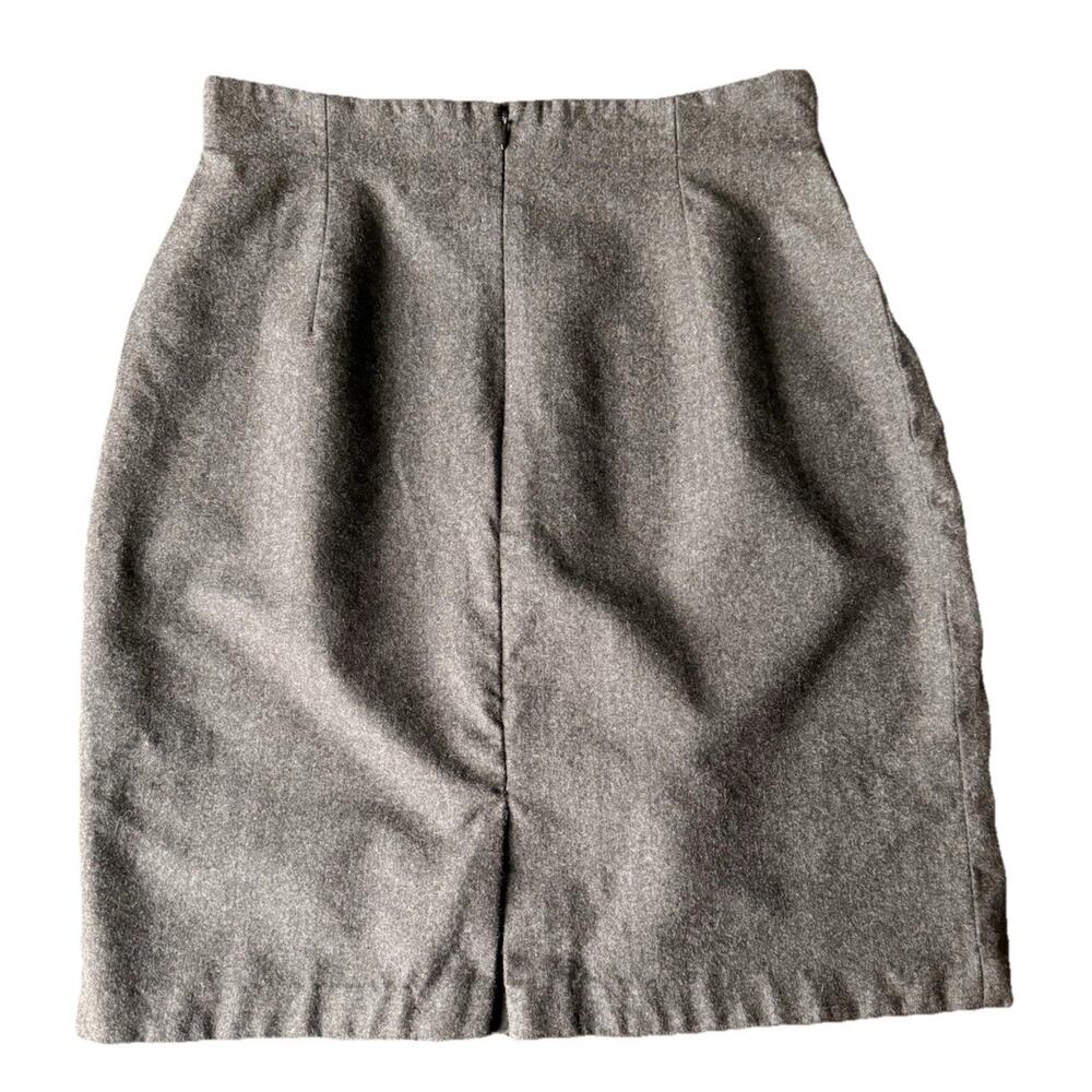 Vintage Burberrys London Gray Wool Pencil Skirt | Classic Tailored | Small Fit - Picture 4 of 9
